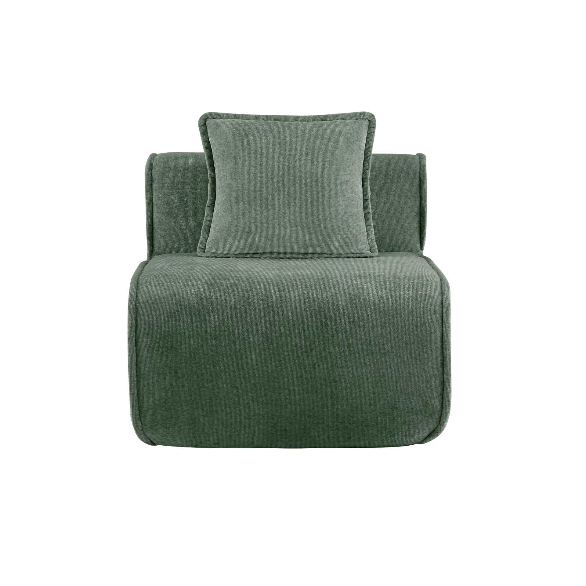 Harrison Armless Sofa Velvet-Green