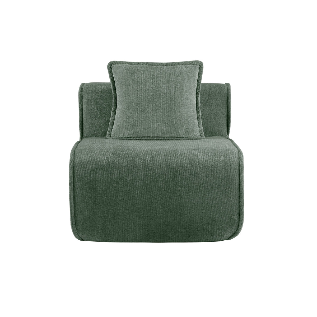 Harrison Armless Sofa Velvet-Green