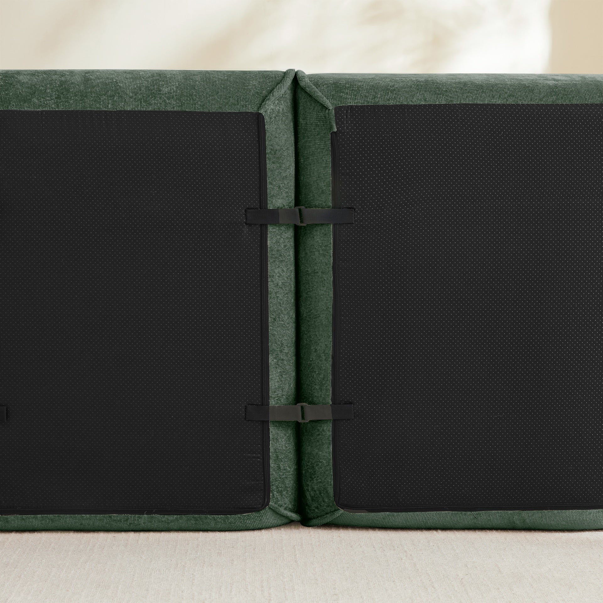 Harrison Armless Sofa Velvet-Green