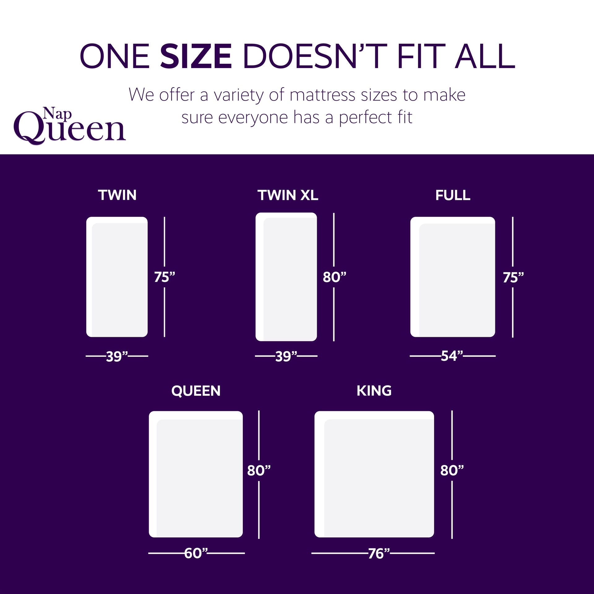 NapQueen 10 inch Twin XL size Memory Foam Mattress