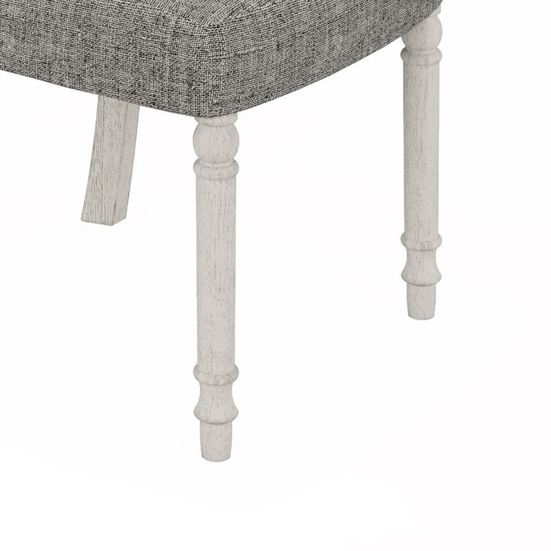 Taranto Set of 2 White and Gray Dining Side Chair