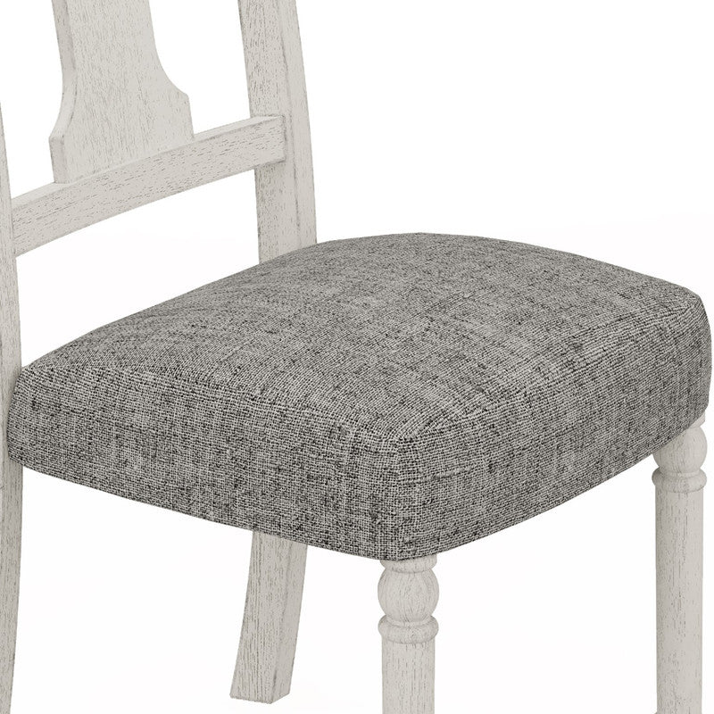 Taranto Set of 2 White and Gray Dining Side Chair