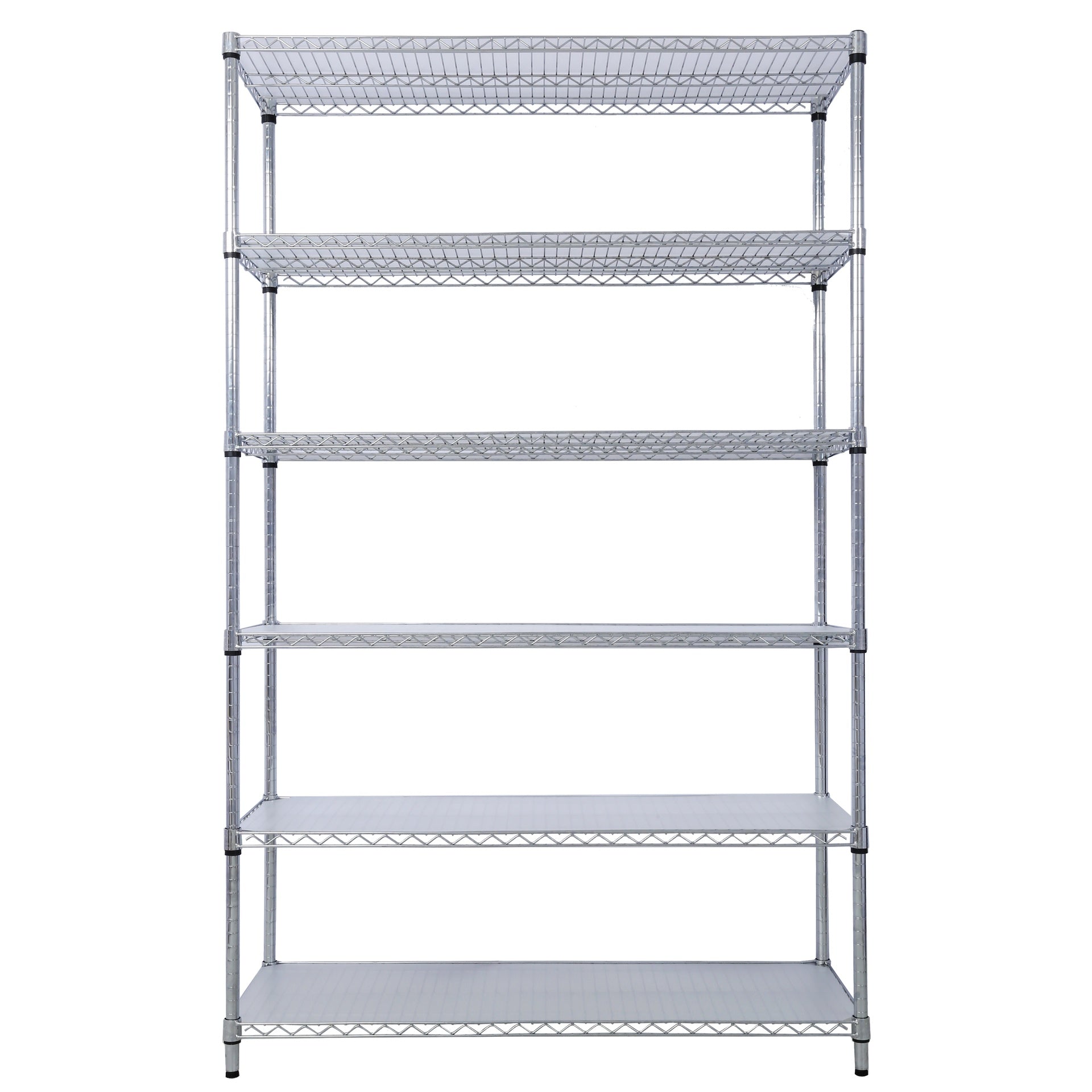 6 Tier 6000lbs Capacity NSF Metal Shelf Wire Shelving Unit, Heavy Duty Adjustable Storage Rack with Wheels & Shelf Liners for Commercial Grade Utility Steel Storage Rack, chrome- 84"H x 48"L x 20"D