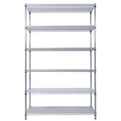 6 Tier 6000lbs Capacity NSF Metal Shelf Wire Shelving Unit, Heavy Duty Adjustable Storage Rack with Wheels & Shelf Liners for Commercial Grade Utility Steel Storage Rack, chrome- 84"H x 48"L x 20"D