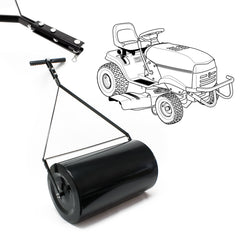 Combination Push/Tow Lawn Roller with Easy-Turn Plug, 14 by 24"  60L/16 GALLON,for Garden, Farm, Park, Black