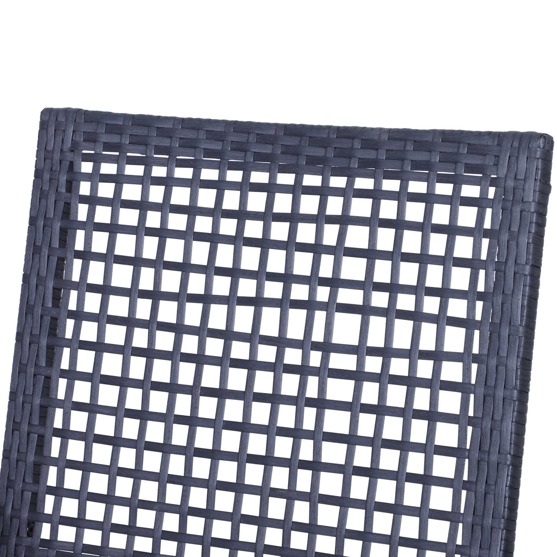 Outsunny 3pcs Patio Bar Set with Soft Cushion, Rattan Wicker Outdoor Furniture Set for Backyards, Lawn, Deck, Poolside