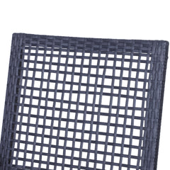 Outsunny 3pcs Patio Bar Set with Soft Cushion, Rattan Wicker Outdoor Furniture Set for Backyards, Lawn, Deck, Poolside