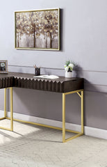 Transitional Two-tone Computer Desk Walnut, USB Port Lift Top Design And Concealed Drawer