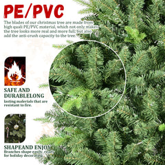 4FT Classic Christmas Tree with 636 PE+PVC Tips – Realistic Hinged Branches, Easy Assembly, Stable Metal Stand, Full Natural Look for Holiday Decorating