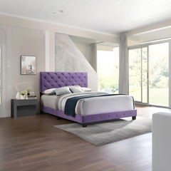 Transitional Purple Full Bed With Support