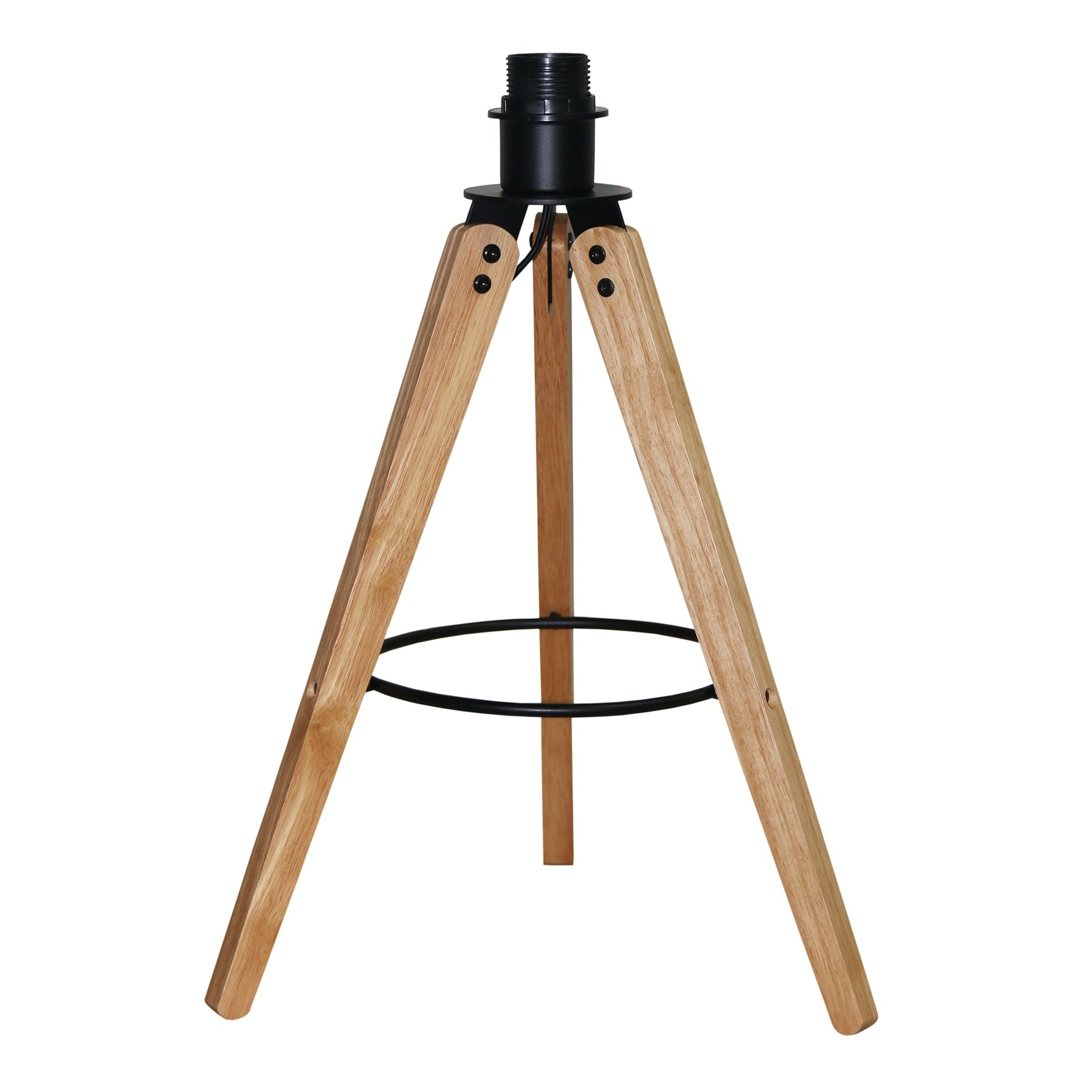 High Quality Hotel European Modern Bed Side nightstand Decorative Led Table/desk Lamp, Birch Three Legged Wooden Bar Table Lamp - Natural - Black 110V