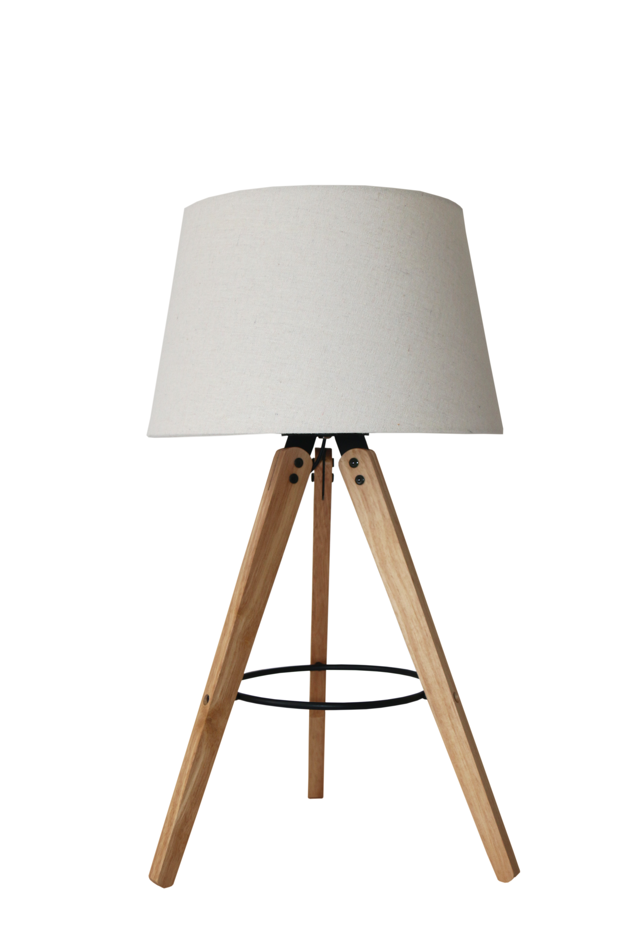 High Quality Hotel European Modern Bed Side nightstand Decorative Led Table/desk Lamp, Birch Three Legged Wooden Bar Table Lamp - Natural - Black 110V