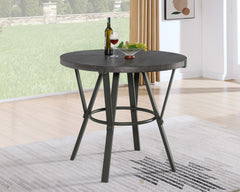 Wooden Round Dining Table with 4 Swivel Wooden Dining Stools Set