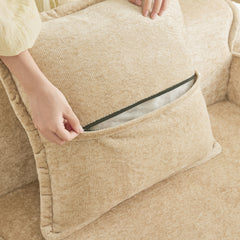 Harrison Armless Sofa Velvet-Light Camel