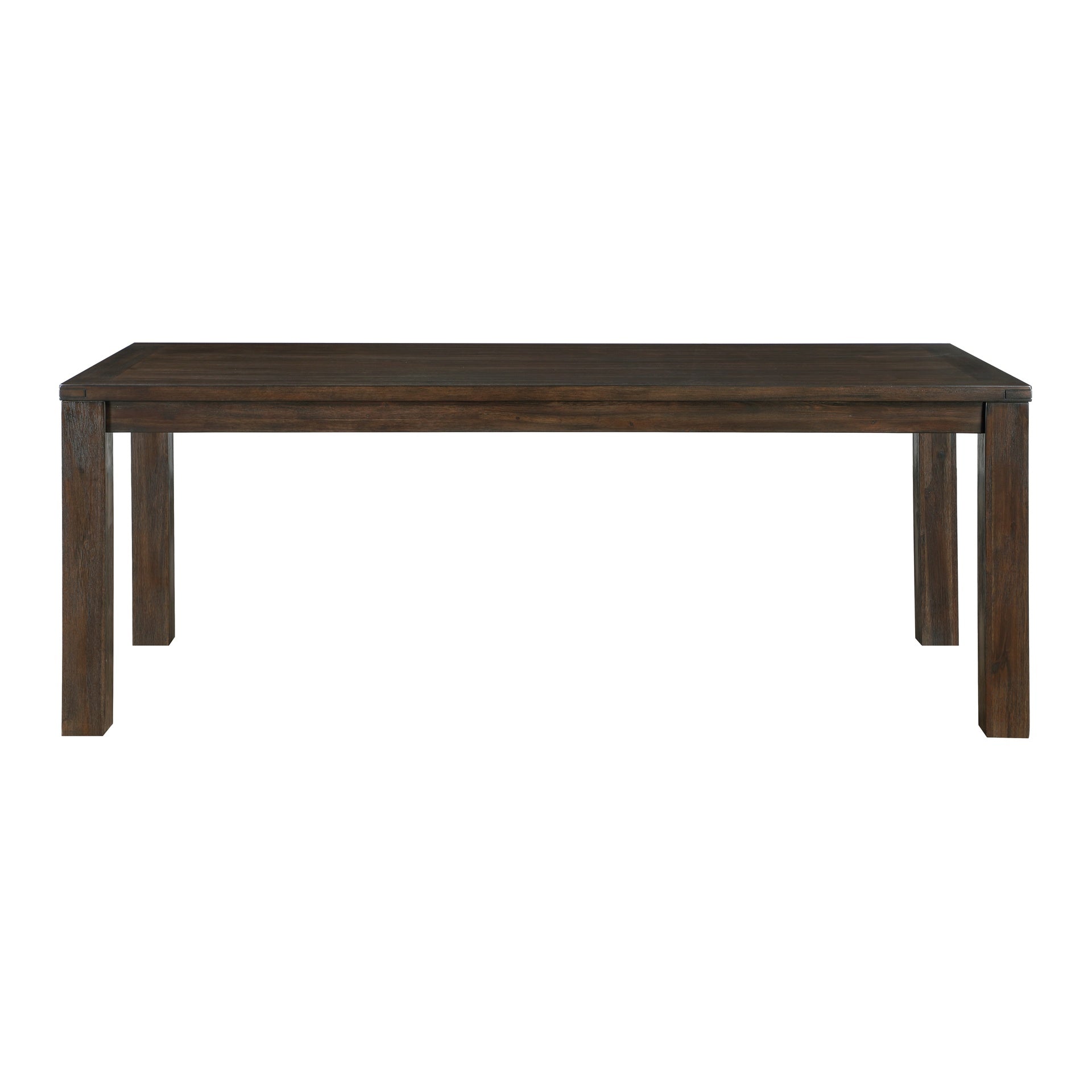 5pc Dining Set Dark Brown Finish Table and Gray Fabric Upholstered 4x Side Chairs Wooden Modern Dining Kitchen Furniture