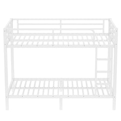 Metal Twin XL over Twin XL Bunk Bed for Teens and Adults,Space-Saving/Noise Reduced/No Box Spring Needed,White