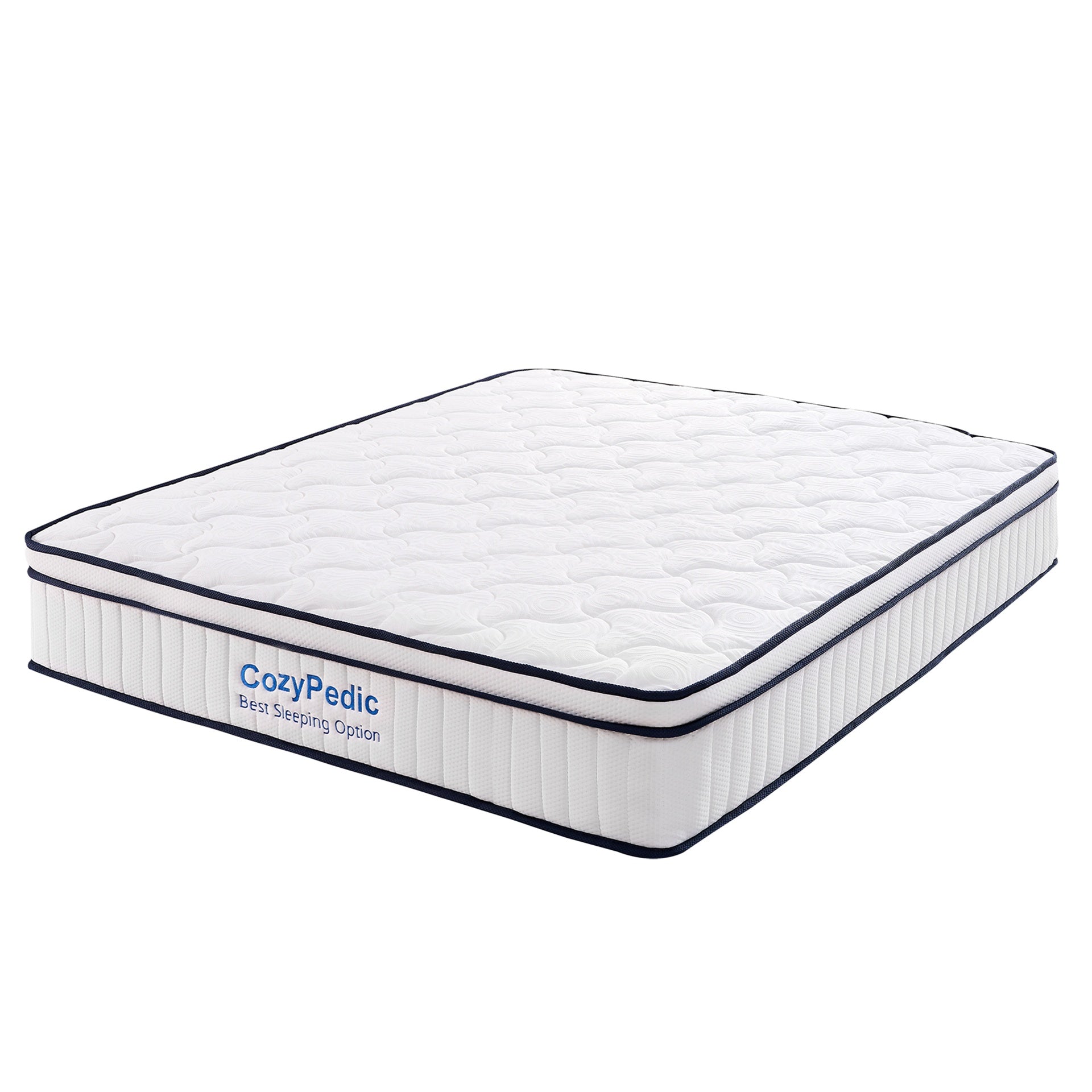 10 Inch King Size Medium Firm Mattress, Memory Foam with Pocket Springs for Back Pain Relief & Pressure Relief, Cooling Antibacterial Cover, CertiPUR-US Certified, White(75.98"x 79.92"x 9.84")