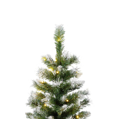 Artificial Christmas 3-Piece Set Wreath and Set of 2 Entrance Trees X-mas with LED Lights Easy Assembly