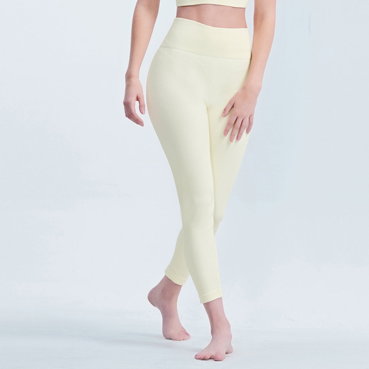 L Women's Yoga Pants Leggings Ribbed Solid High-Waisted Tummy Control Seamless Soft Yoga Gym outfit yoga pants for women leg training