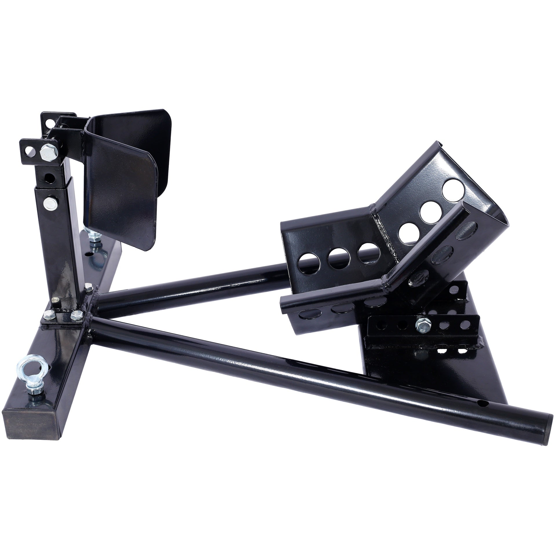Motorcycle Front Tire Chock, Motorbike Front Chock for 17"-21" Wheels Locking Adjusting Stand,black color