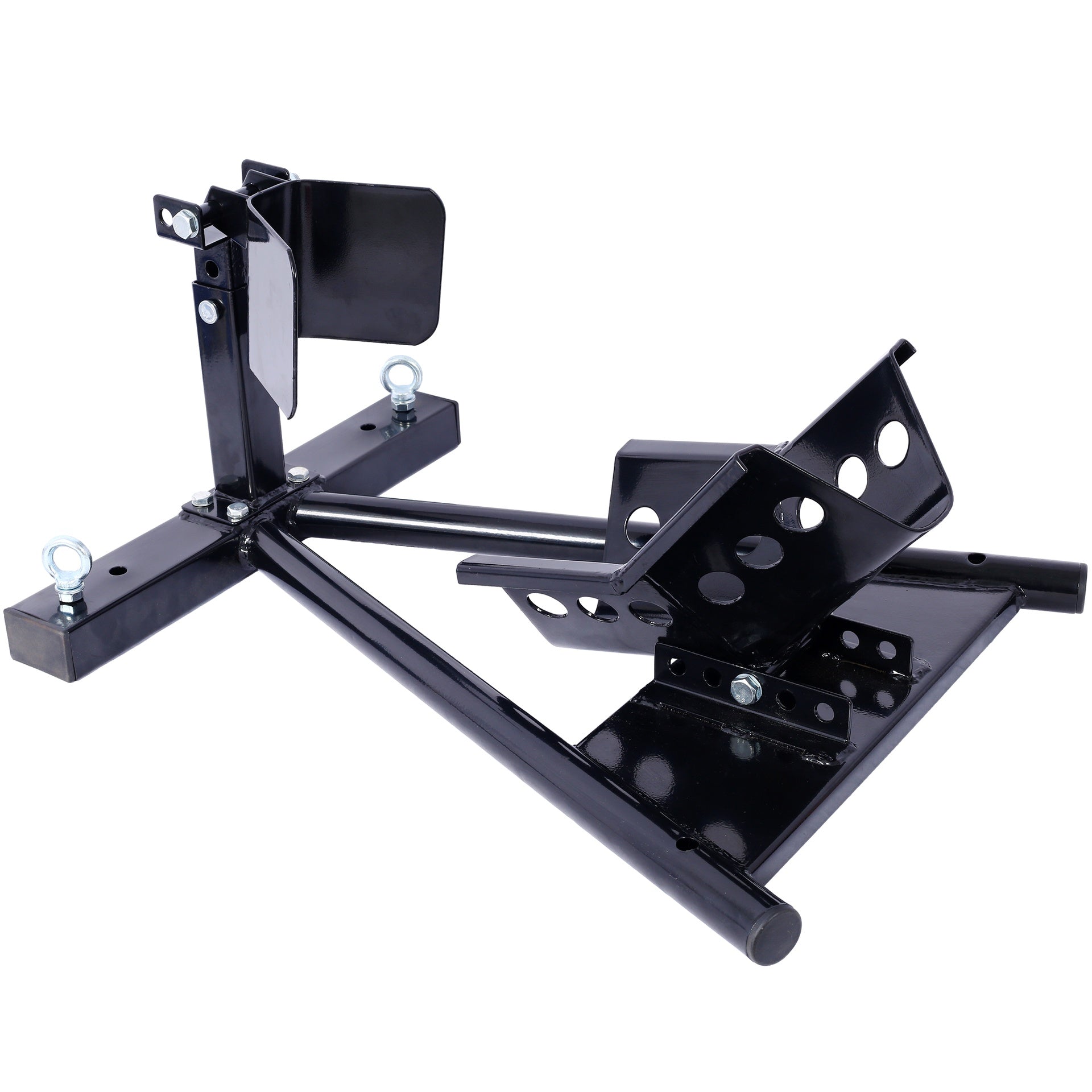 Motorcycle Front Tire Chock, Motorbike Front Chock for 17"-21" Wheels Locking Adjusting Stand,black color