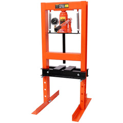 6Ton Bottle Jack Shop Press with Gauge, Bend, Straighten, or Press Parts, Install Bearings, U-Joints, Bushings, Ball Joints, and Pulleys,Orange