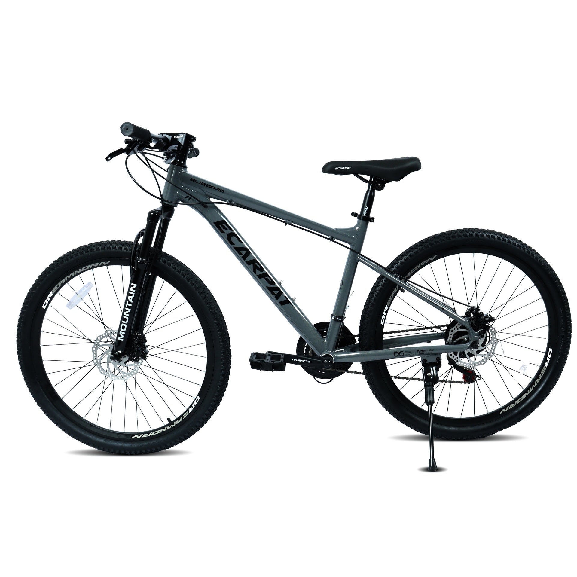 A26317 Ecarpat 26 Inch All-Terrain Mountain Bike with Disc Brakes 21-Speed Drivetrain & Durable Carbon Steel Frame Ideal for Men and Women, Perfect for Trail Riding and Touring