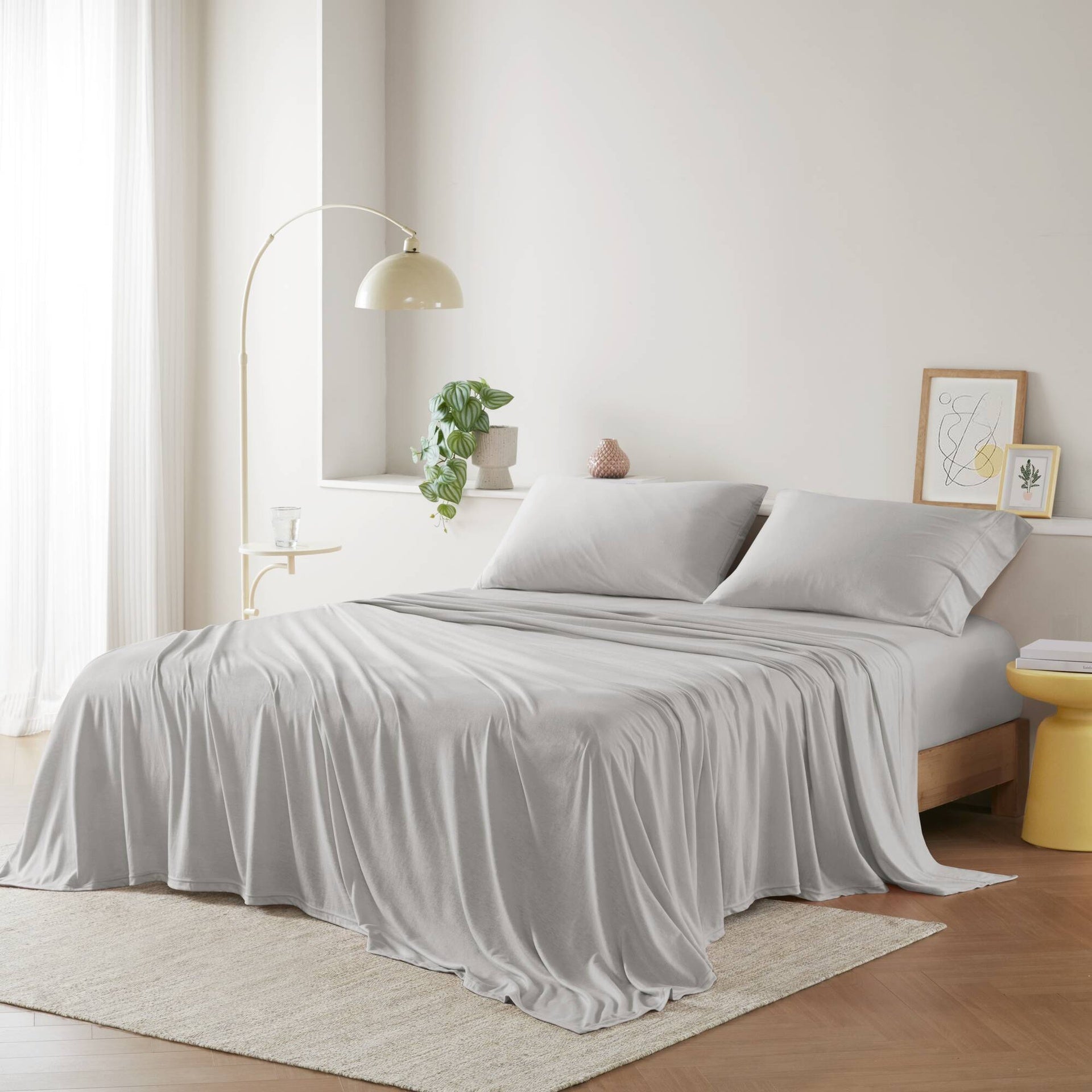 Cotton Blend Jersey Knit Cotton Blend Jersey Knit All Season Sheet Set Twin XL