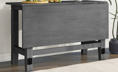 TOPMAX Farmhouse Wood Extendable Dining Table with Drop Leaf for Small Places, Gray