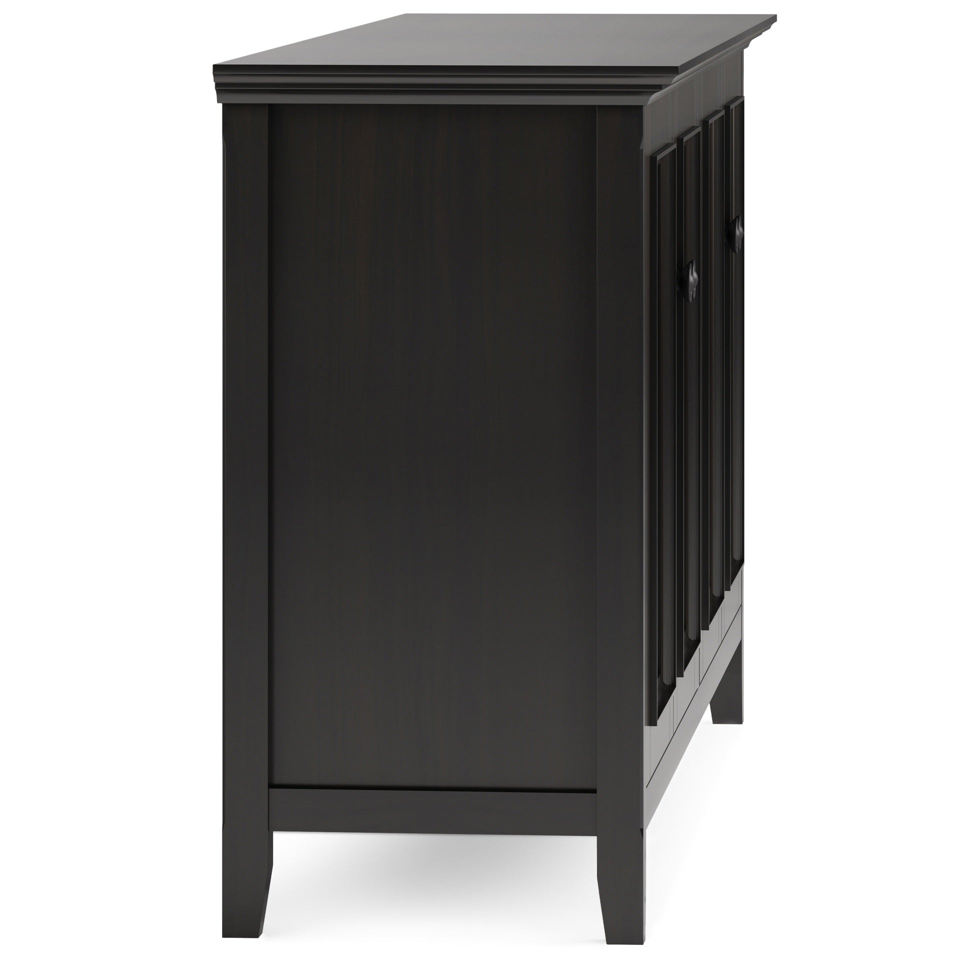 Amherst 66 inch Wide Solid Wood Transitional 4 Door Storage Cabinet in Hickory Brown