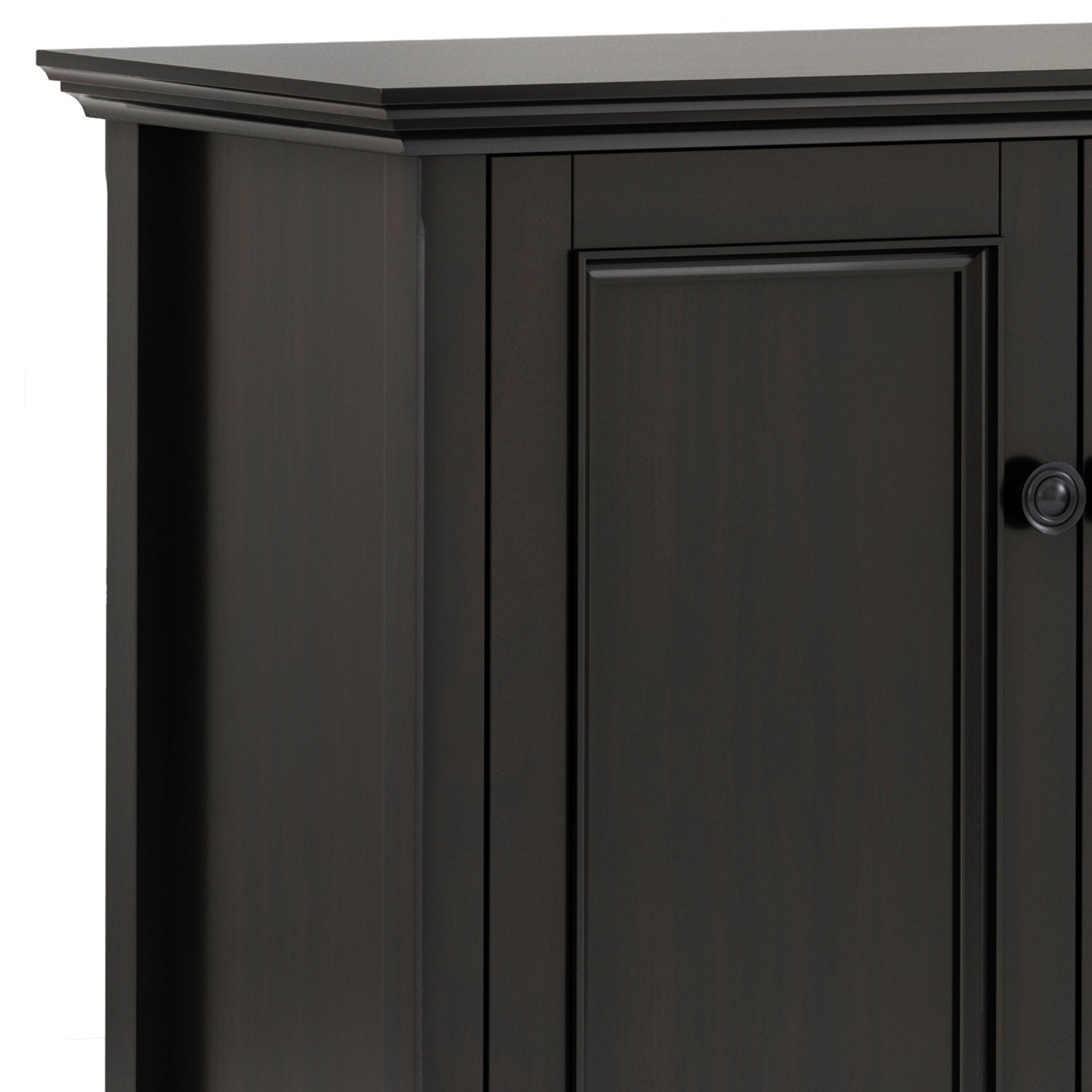 Amherst 66 inch Wide Solid Wood Transitional 4 Door Storage Cabinet in Hickory Brown