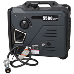 Super quiet Inverter Generator 5.5KW portable generator electric&remote start, foldable handle with wheels, 224cc 4 stroke EPA compliant, Gas&LPG Dual Fuel, With CO Sensor for more safety using