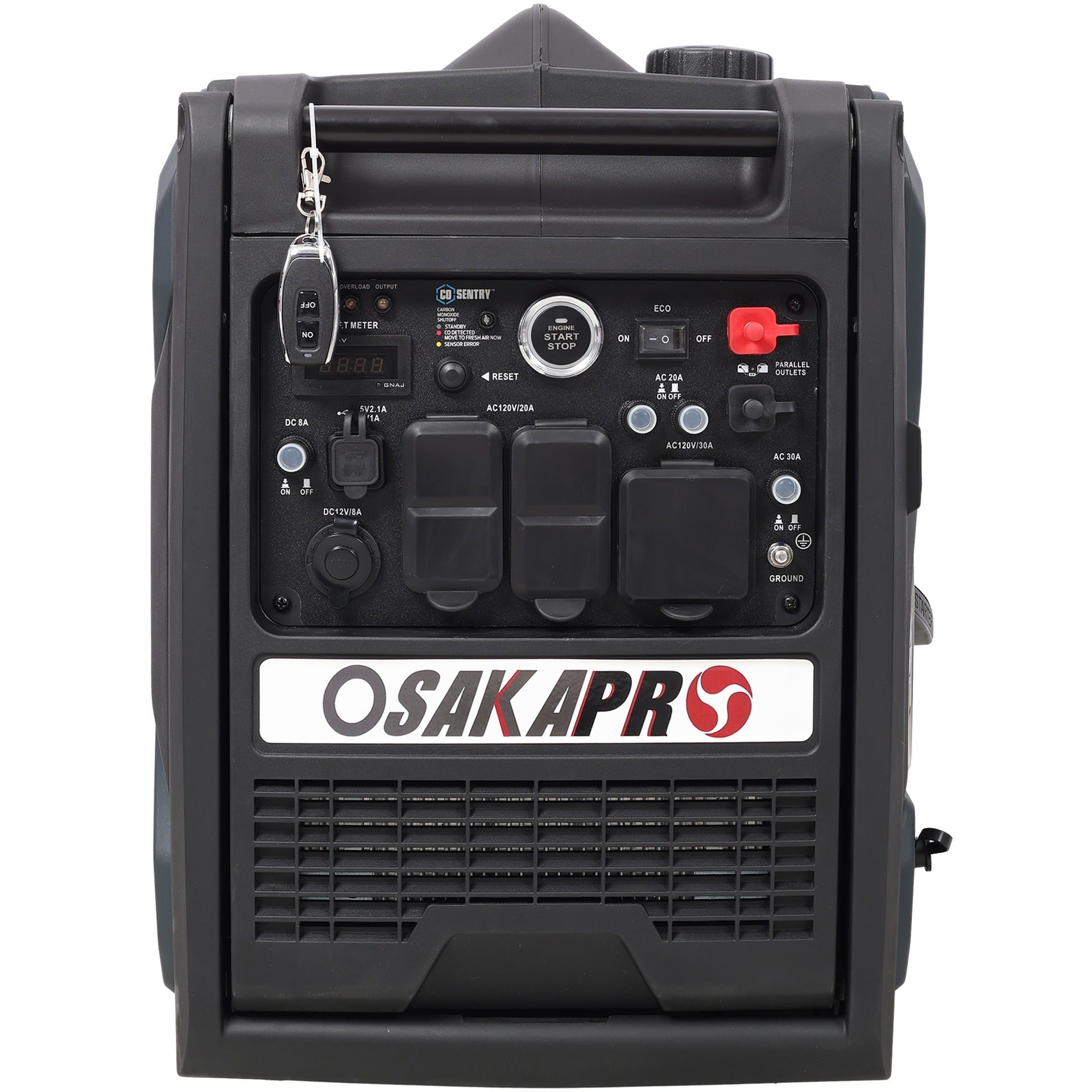 Super quiet Inverter Generator 5.5KW portable generator electric&remote start, foldable handle with wheels, 224cc 4 stroke EPA compliant, Gas&LPG Dual Fuel, With CO Sensor for more safety using