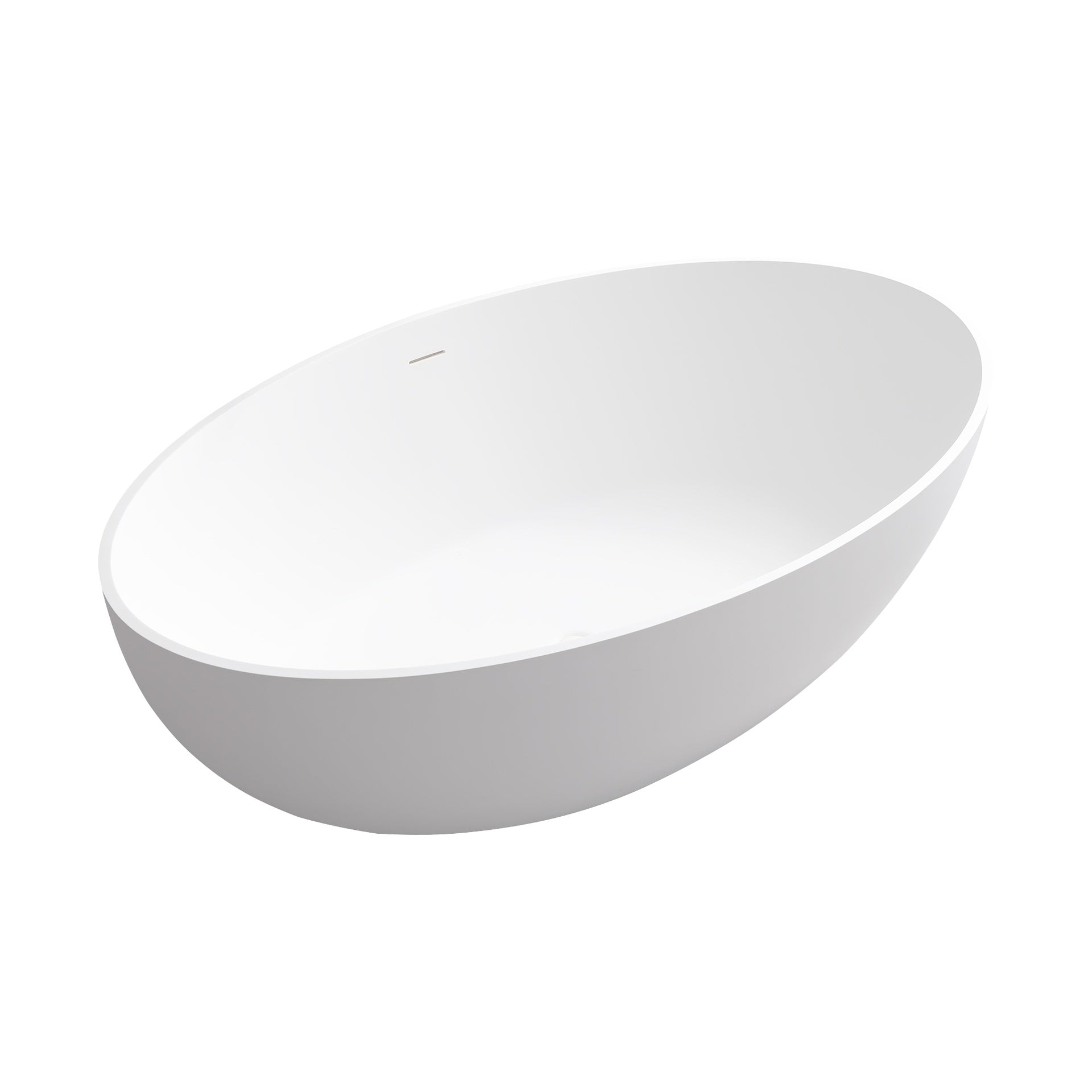 67" Premium Solid Surface Deep Soaking Bathtub