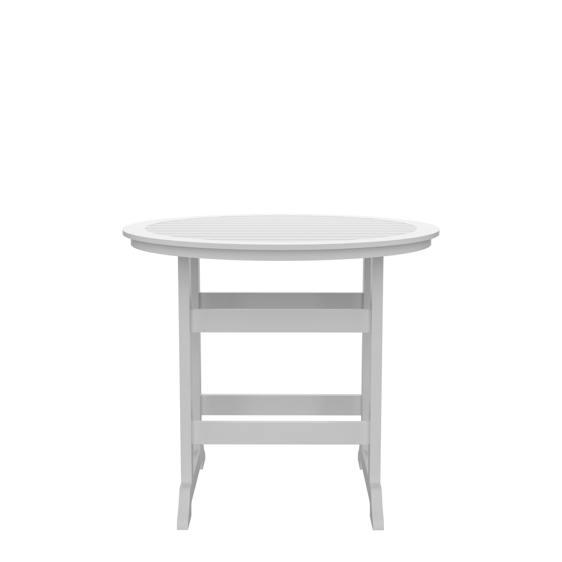 HDPE Bar Table, Dining Table, Patio Bar Set ,Counter Height Table For Outdoor White + Gray