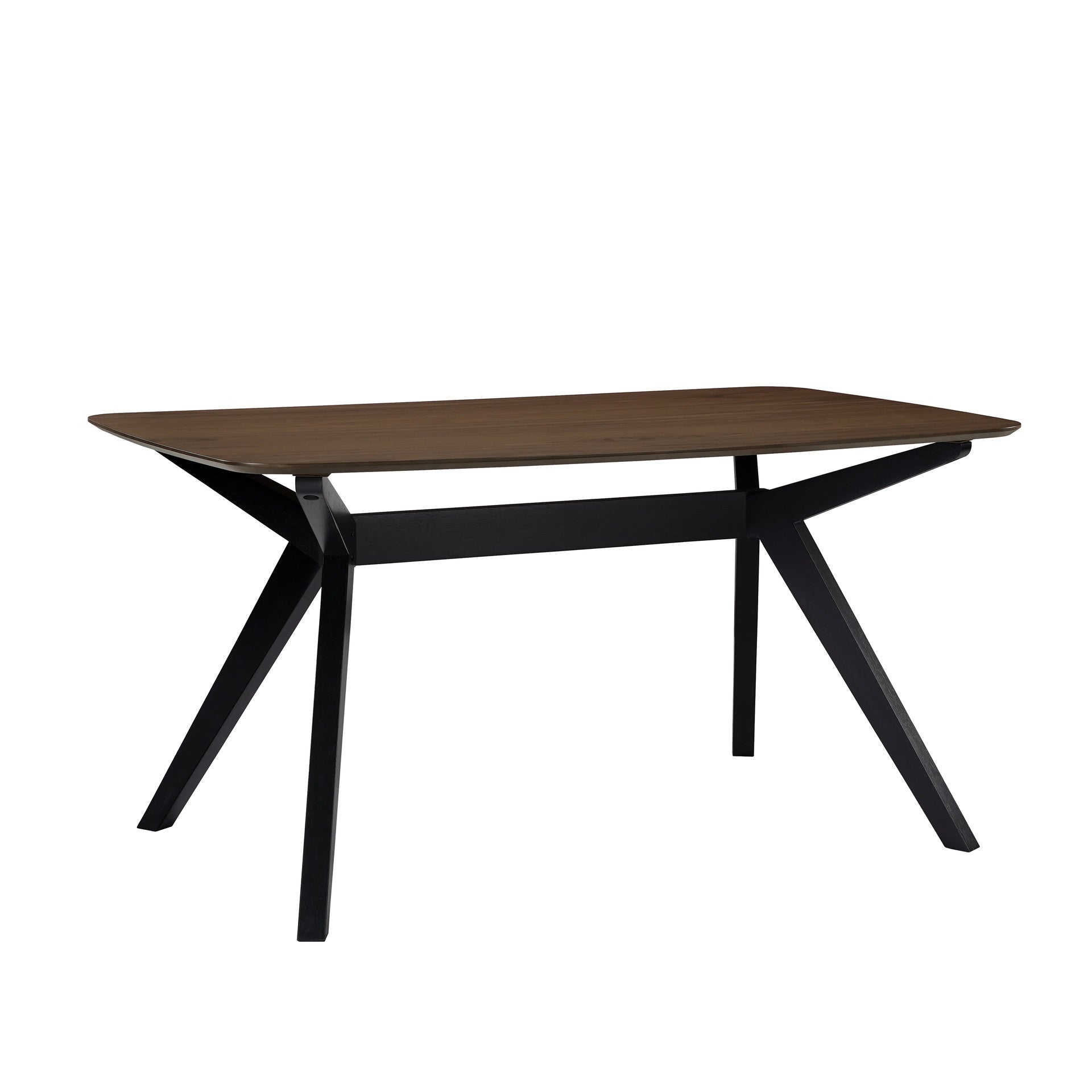 Wood Dining Table ,Walnut+Black