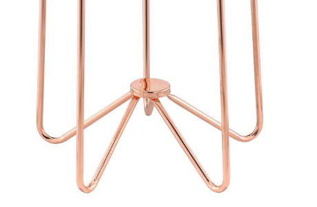 Alivia Frosted Glass & Rose Gold Finish End Table