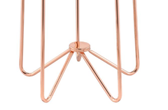 Alivia Frosted Glass & Rose Gold Finish End Table