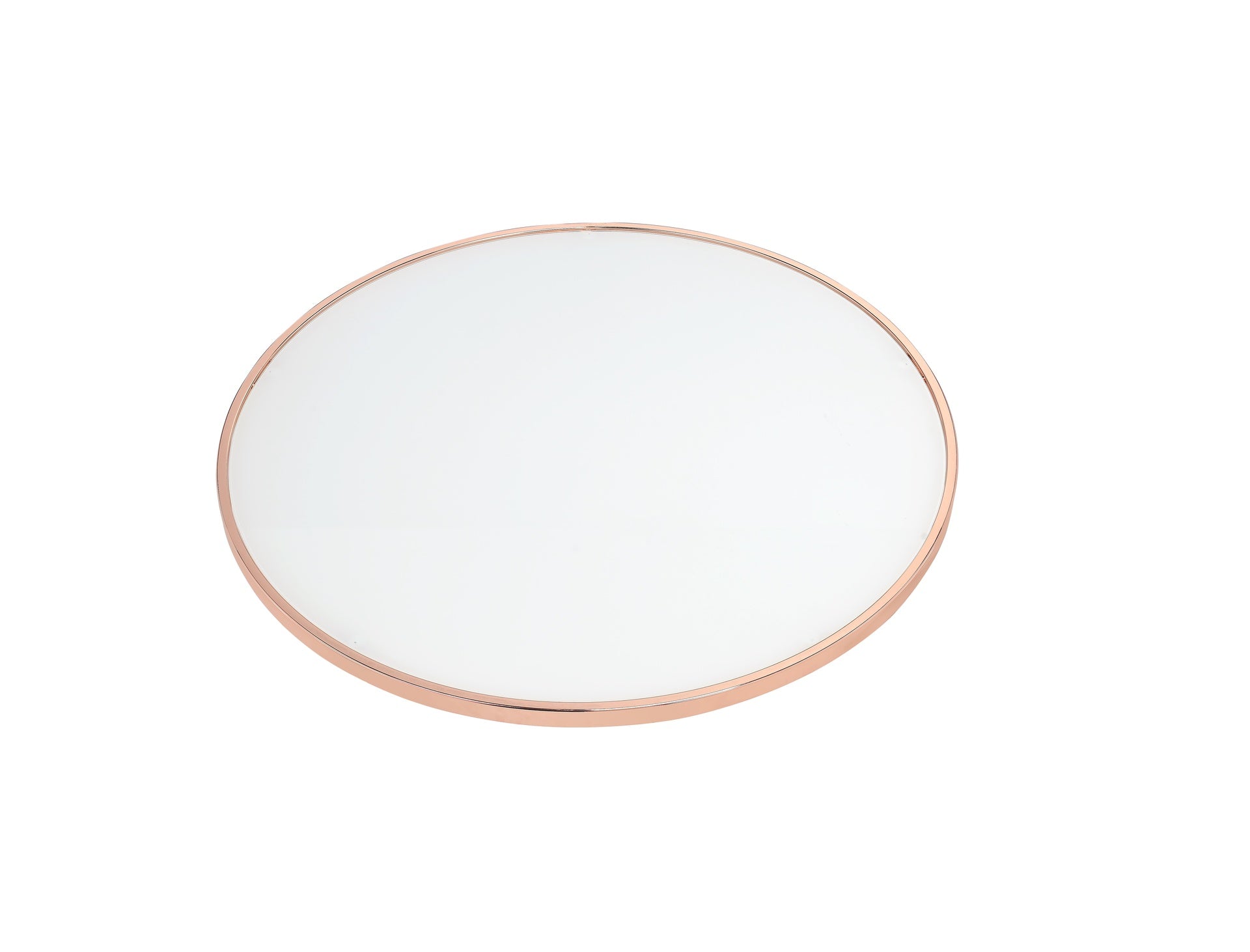 Alivia Frosted Glass & Rose Gold Finish End Table