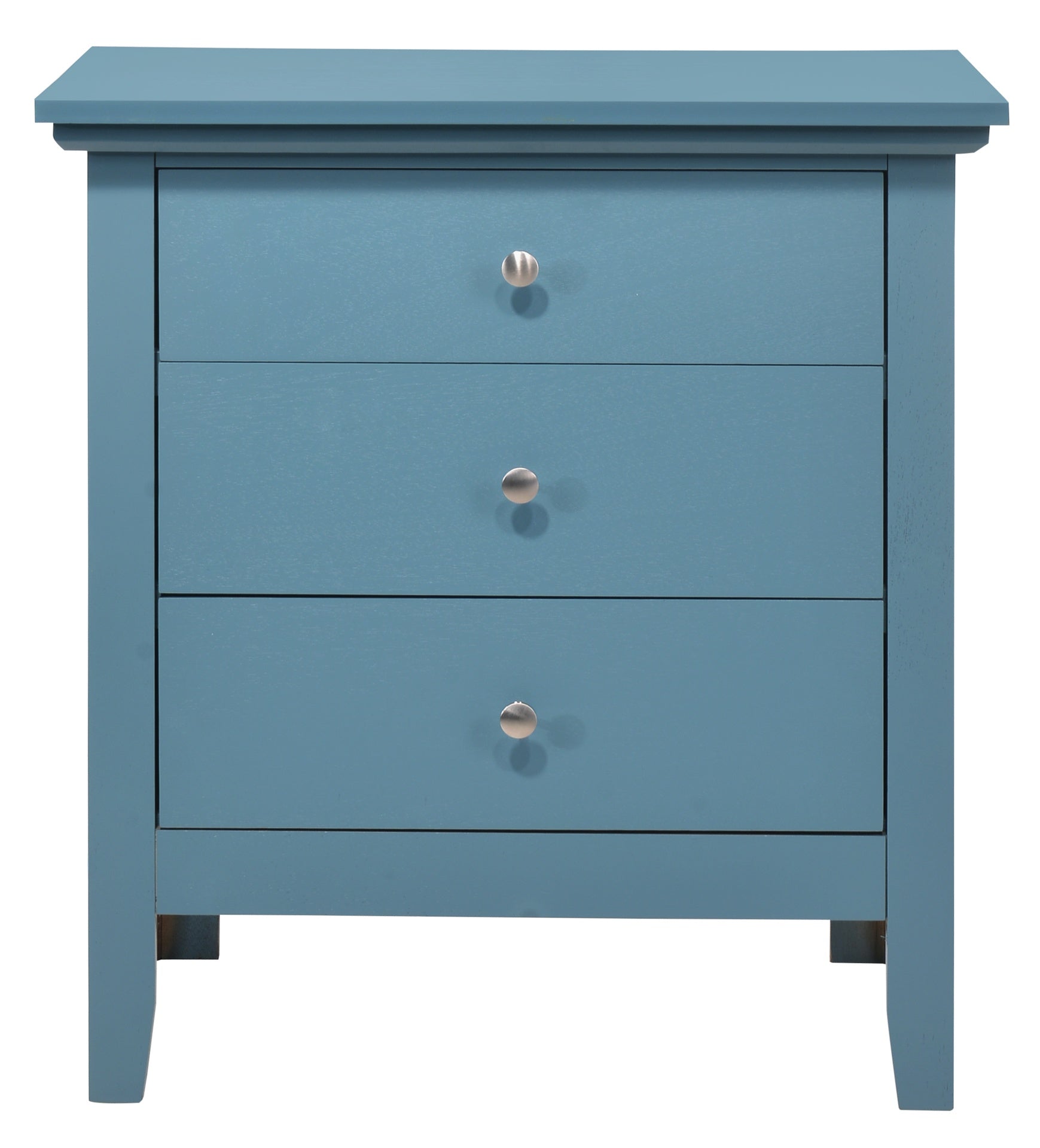Casual Teal Storage Nightstand