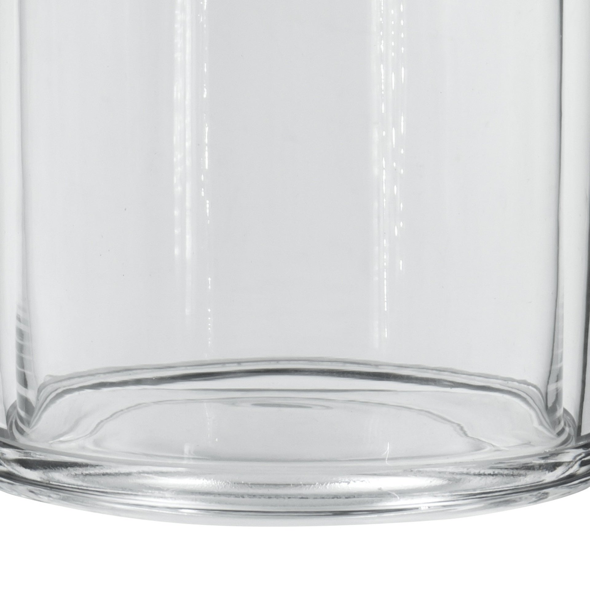 Set of 2 Large Glass Serving Platters with Dome and Finial Handle, Clear