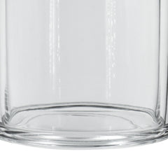 Set of 2 Large Glass Serving Platters with Dome and Finial Handle, Clear