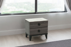 NIGHTSTAND in Dark Gray Oak (Rustic Accents)