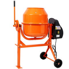 4.2Cu. Ft Electric Cement Mixer, Portable Concrete Mixer Machine for Mortar, Stucco & Fodder Mixing