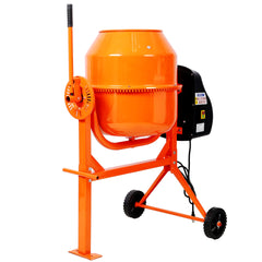 4.2Cu. Ft Electric Cement Mixer, Portable Concrete Mixer Machine for Mortar, Stucco & Fodder Mixing