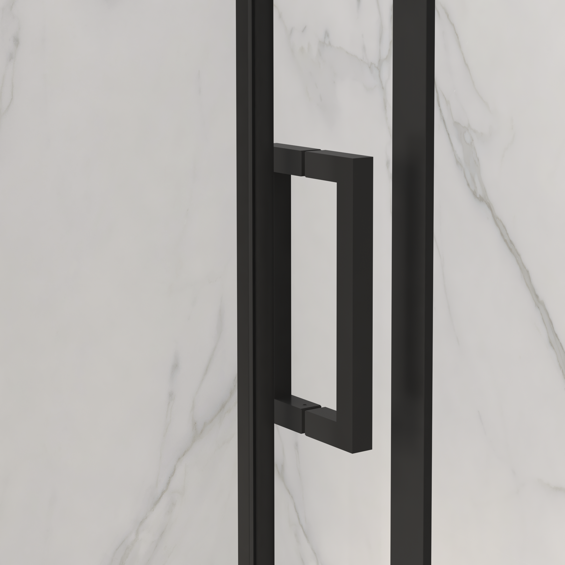 56-60"W x 72"H Frameless Sliding Shower Door,5/16" (8mm) Thick SGCC Tempered Clear Glass,Double Side Easy Clean Coat, Matte Black Finished With Buffer