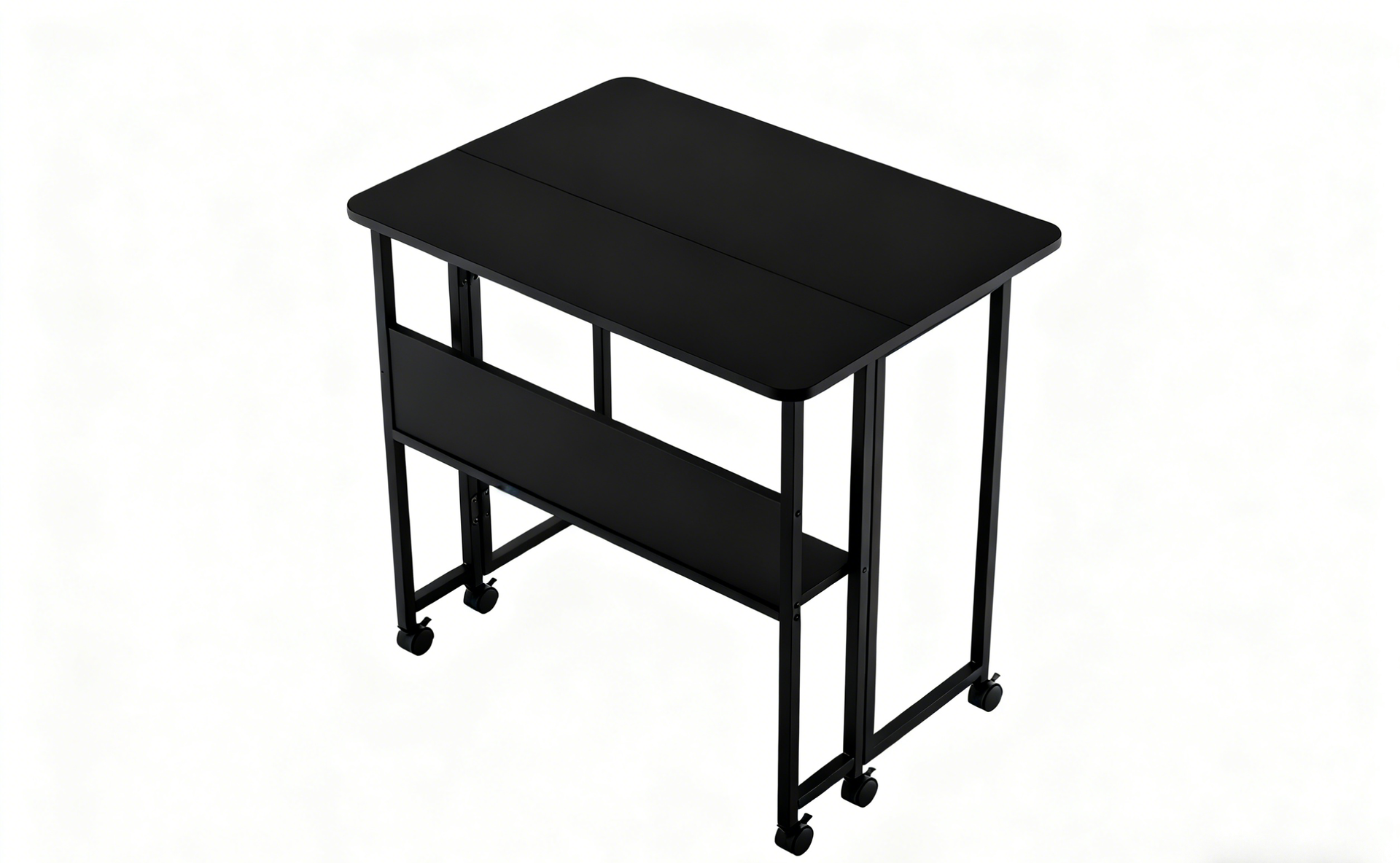 Folding Desk Small Foldable Desk for Small Space, 31.5 Inches Writing Computer Desk in Study, Home Office Foldable Office Desk for Bedroom 80*58,black