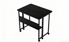 Folding Desk Small Foldable Desk for Small Space, 31.5 Inches Writing Computer Desk in Study, Home Office Foldable Office Desk for Bedroom 80*58,black