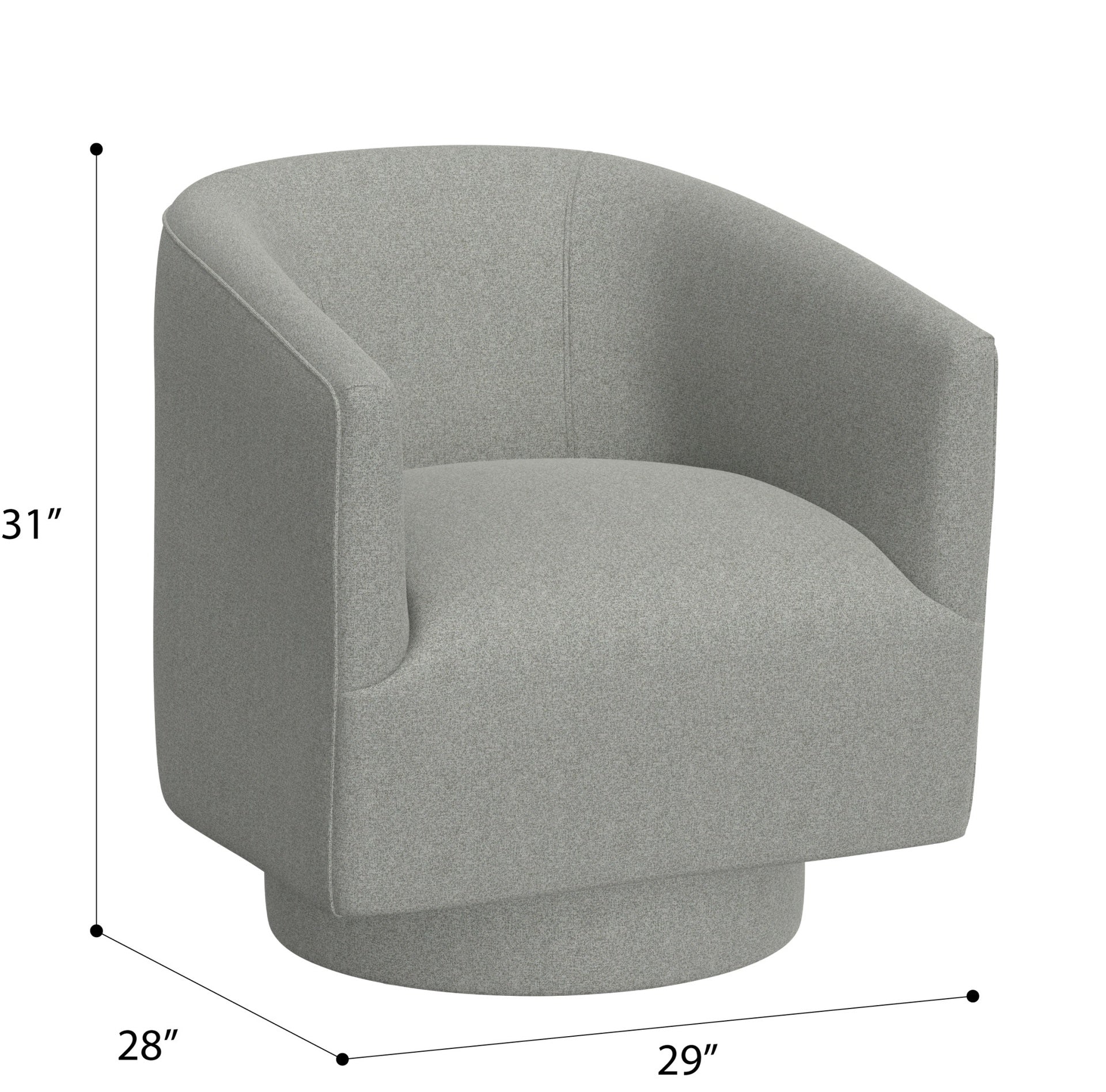 Gray Swivel Accent Chair