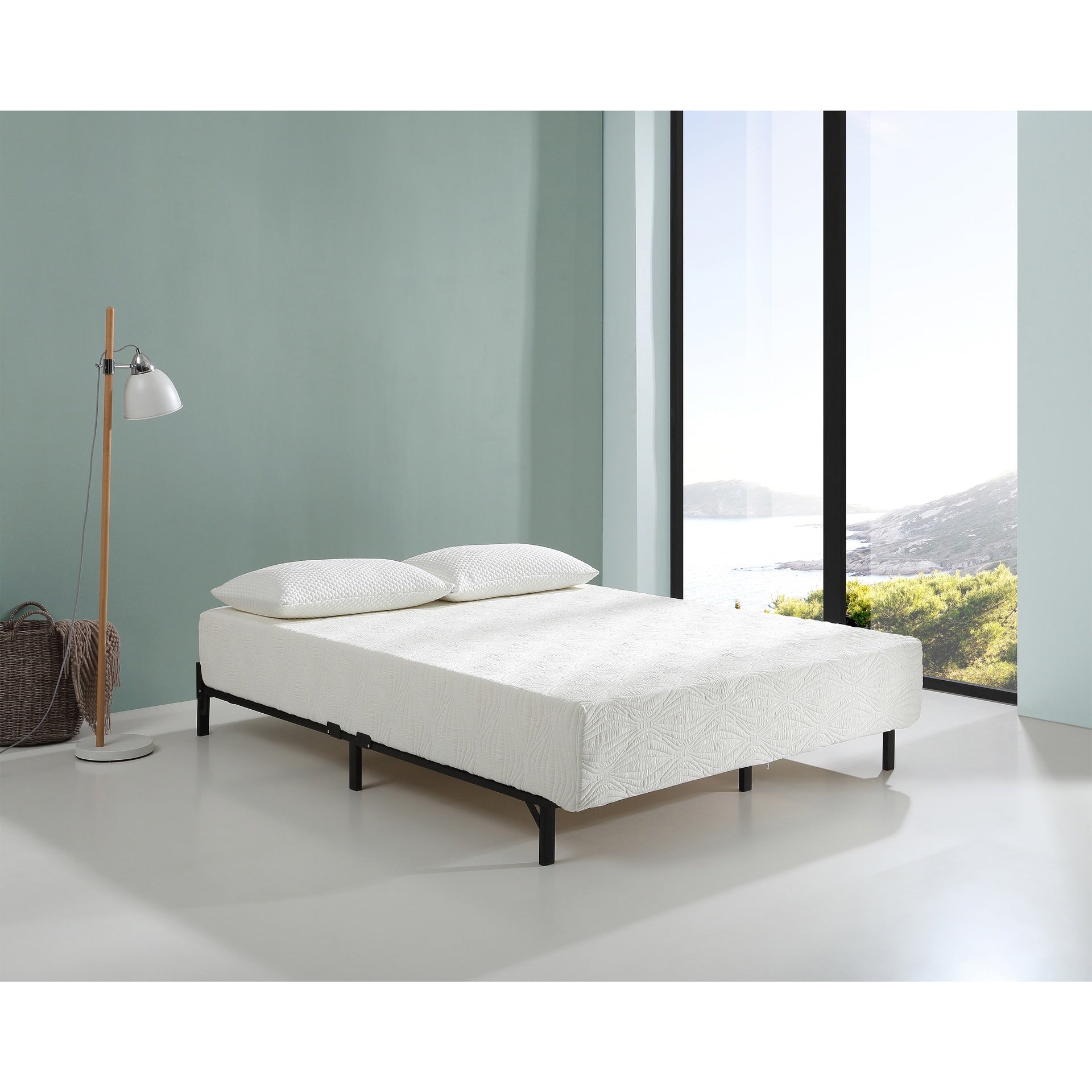 Visco Gel Infused Memory Foam Mattress in a Box,Cool & Relaxed Sleep, High-Density Foam, Extra Firm Support,White
